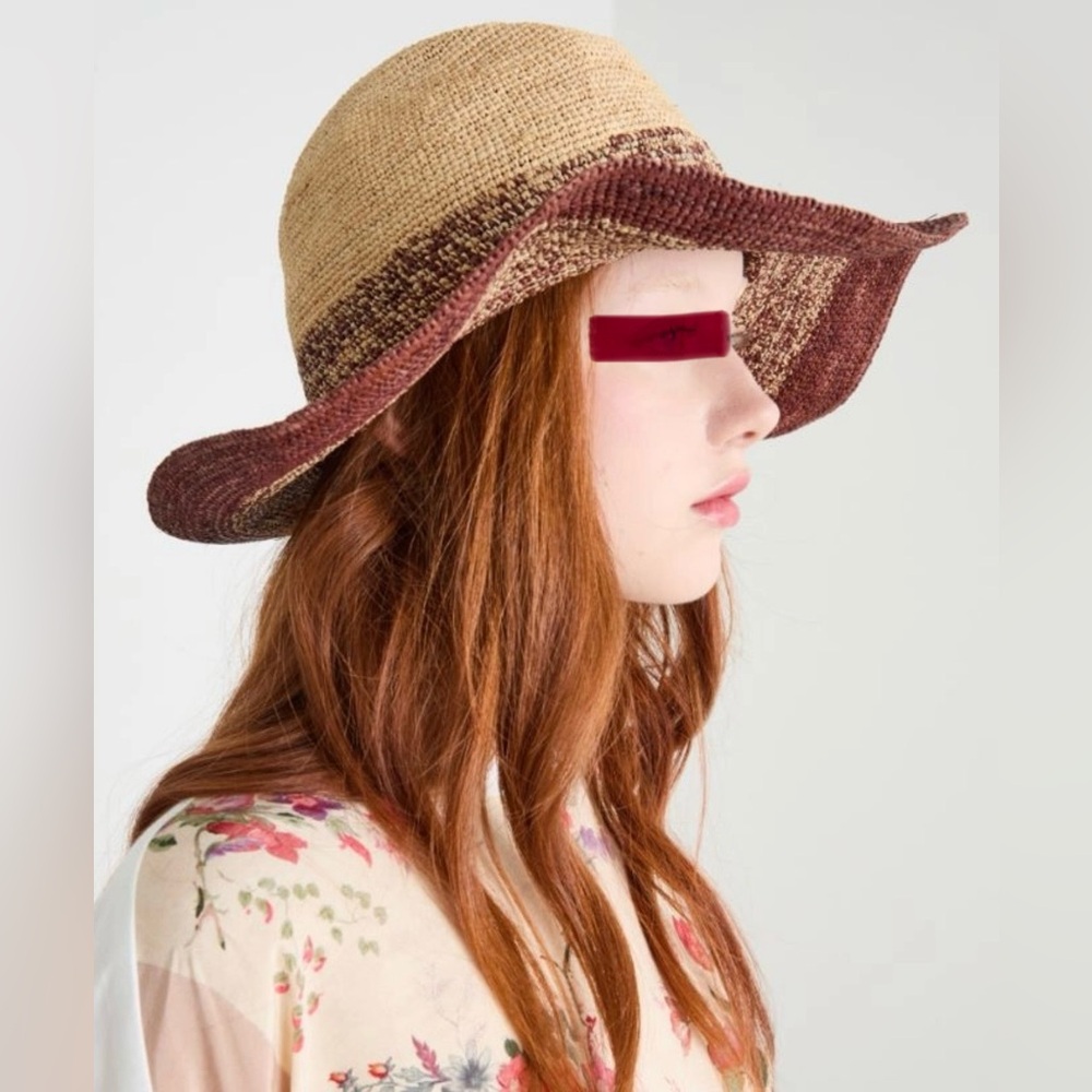Weekend Max Mara Label-cut Wide-rimmed Hat Size: 57 S/M Spring/Summer
